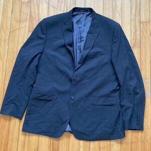 LAUREN RALPH LAUREN Slim Fit Suit Jacket Blazer Mens Dark Gray 46L Black Label